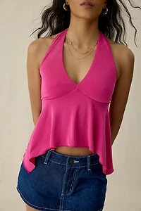 Kimchi Blue Mckenzie High-Low Babydoll Halter Top