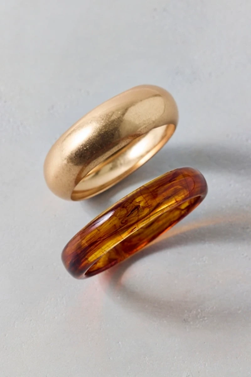In The Mix Resin Bangle Bracelets Set
