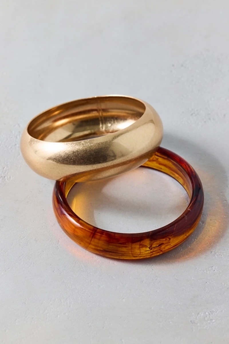 In The Mix Resin Bangle Bracelets Set