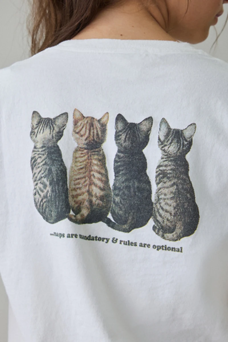 Kitten Club Graphic Cotton Slim Tee