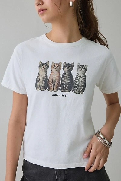 Kitten Club Graphic Cotton Slim Tee