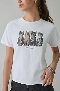 Kitten Club Graphic Cotton Slim Tee