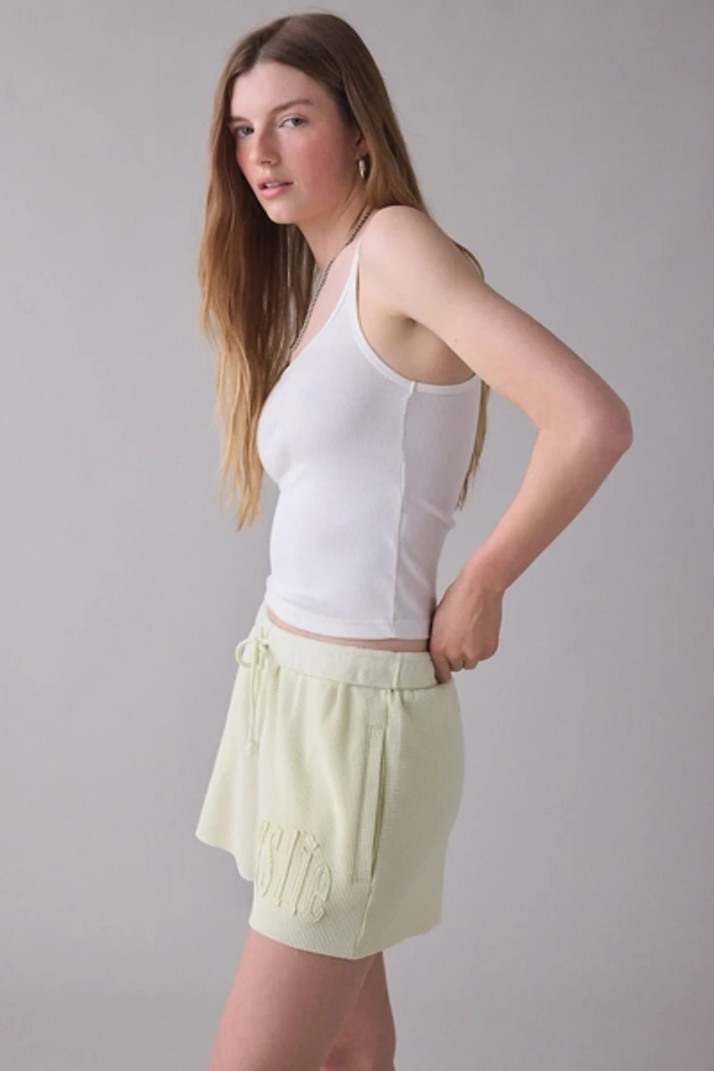 Boys Lie Butter Me Up Stitched Graphic Basic Shorts
