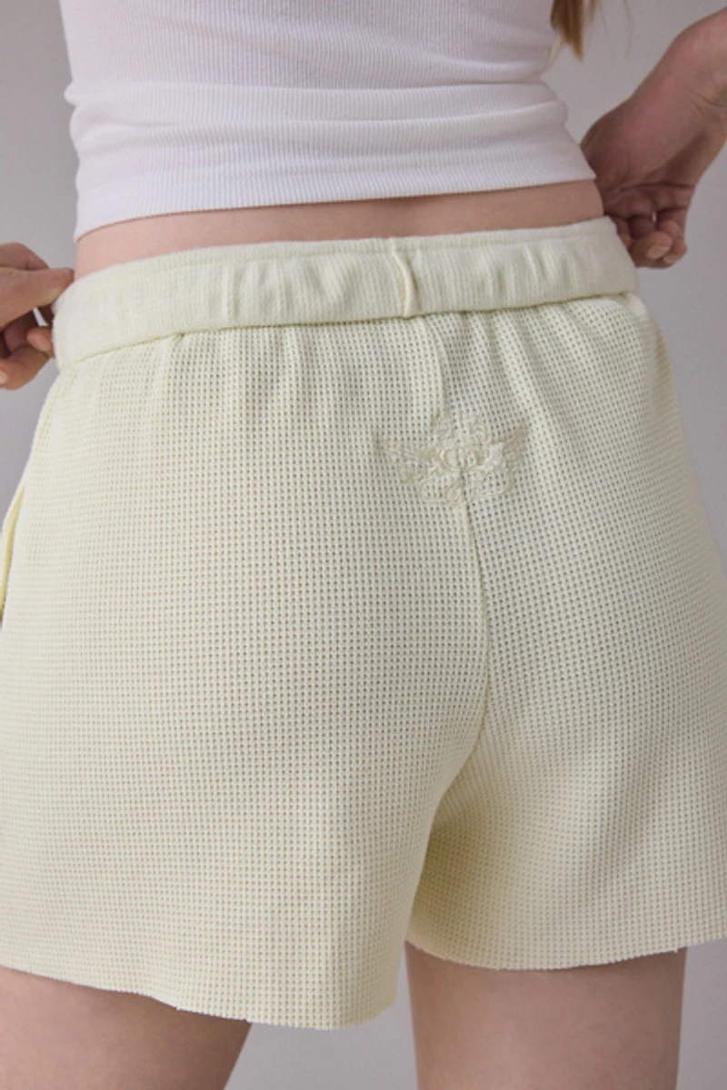 Boys Lie Butter Me Up Stitched Graphic Basic Shorts