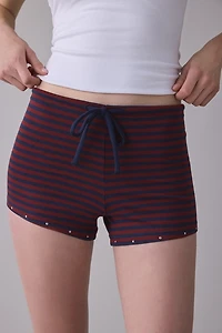 Boys Lie Studded Wrangler Graphic Micro Shorts