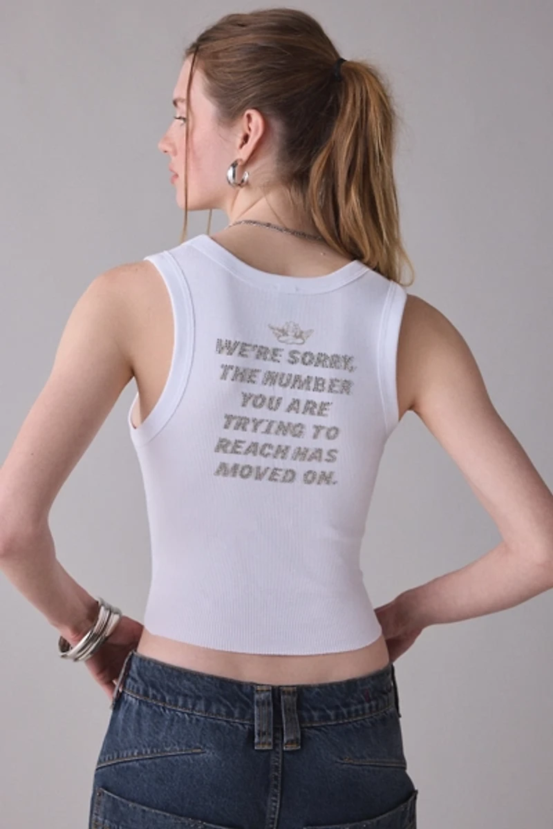 Boys Lie 1-800 Rhinestone Graphic Randy Tank Top