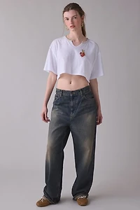 Boys Lie I'm Not Where You Left Me Graphic Tomboy Crop Tee