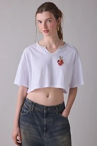 Boys Lie I'm Not Where You Left Me Graphic Tomboy Crop Tee