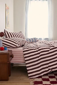 Sabine Striped Patterned Cotton Percale Duvet Cover