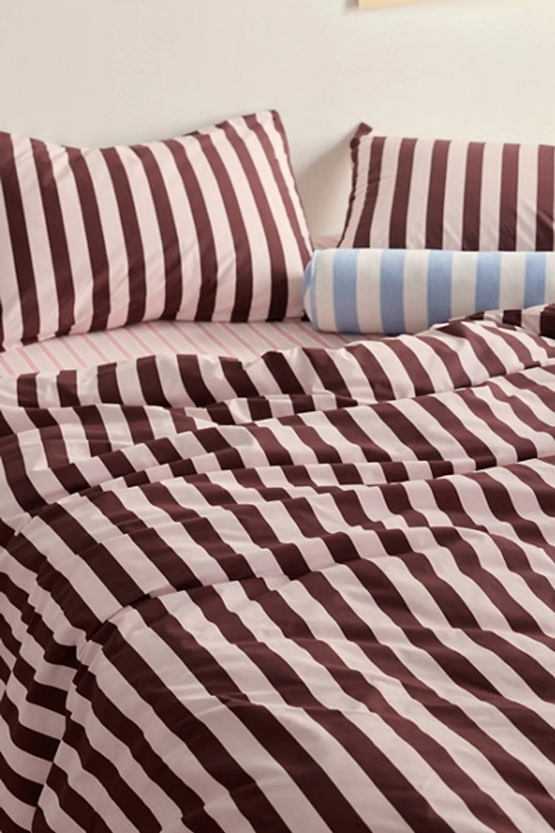 Sabine Striped Patterned Cotton Percale Duvet Cover