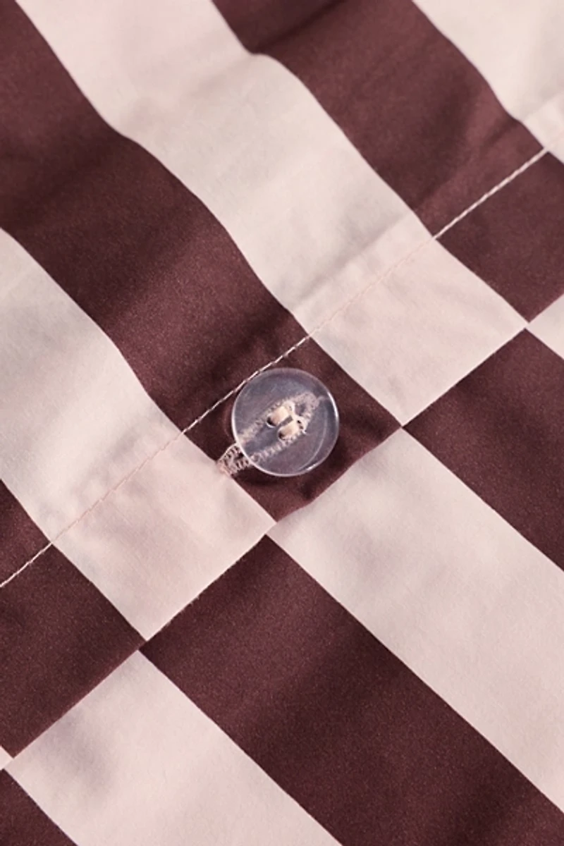 Sabine Striped Patterned Cotton Percale Duvet Cover