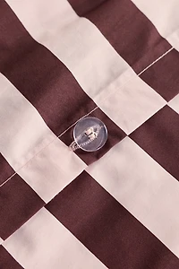 Sabine Striped Patterned Cotton Percale Duvet Cover