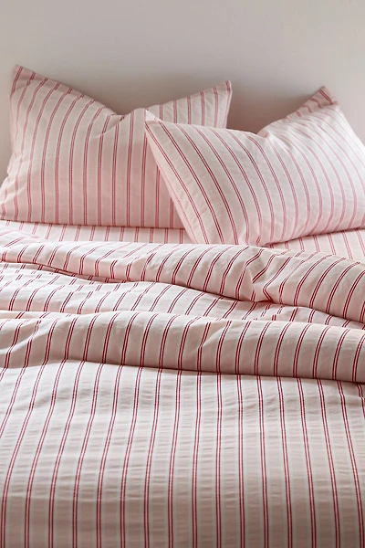 Sabine Striped Patterned Cotton Percale Duvet Cover