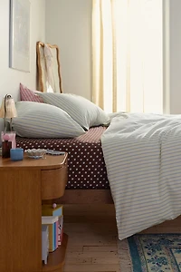 Sabine Striped Patterned Cotton Percale Duvet Cover