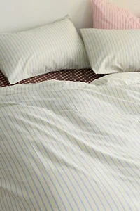 Sabine Striped Patterned Cotton Percale Duvet Cover