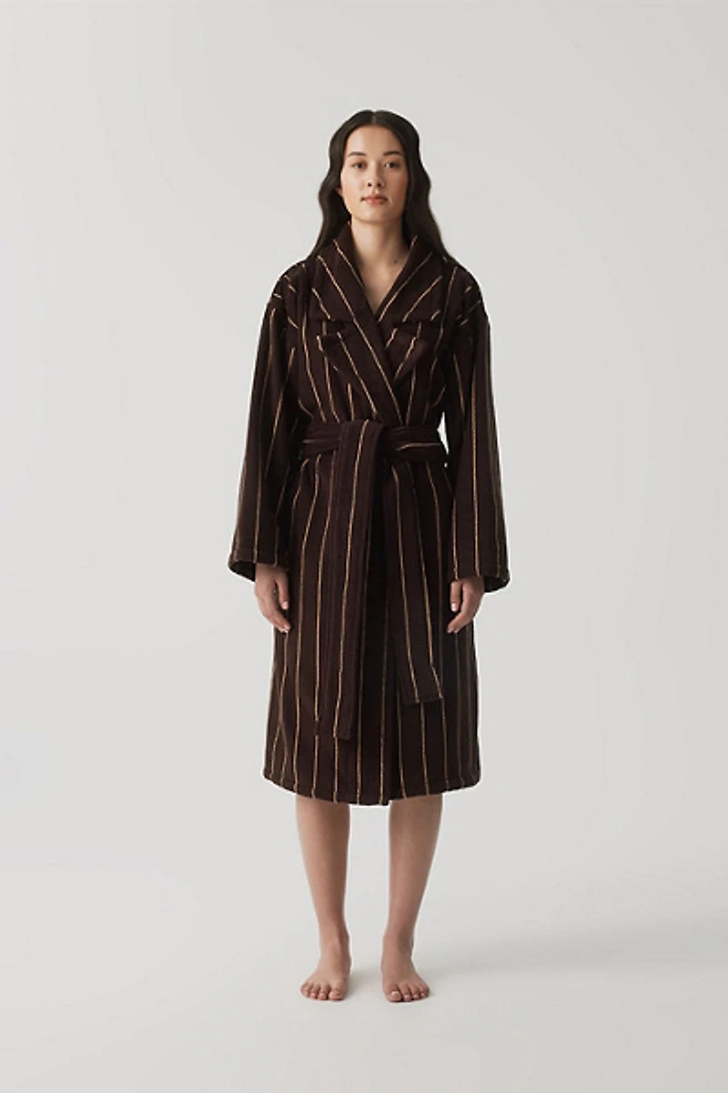Hommey Striped Cotton Robe