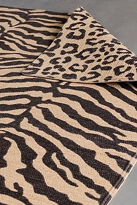 Reversible Animal Print Braided Rug
