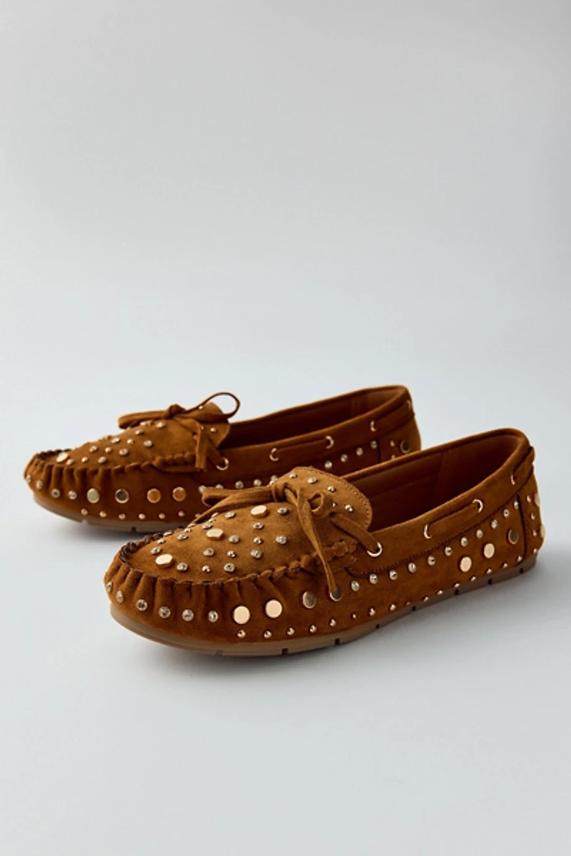 Azalea Wang Midge Studded Moccasin Shoes