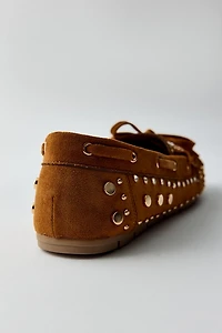Azalea Wang Midge Studded Moccasin Shoes