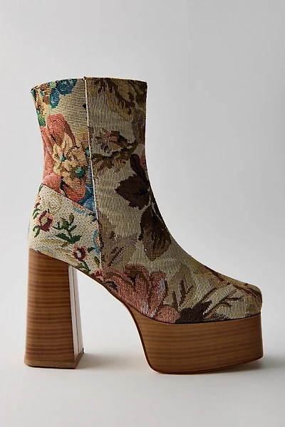 Azalea Wang Zilpah Floral Brocade Booties