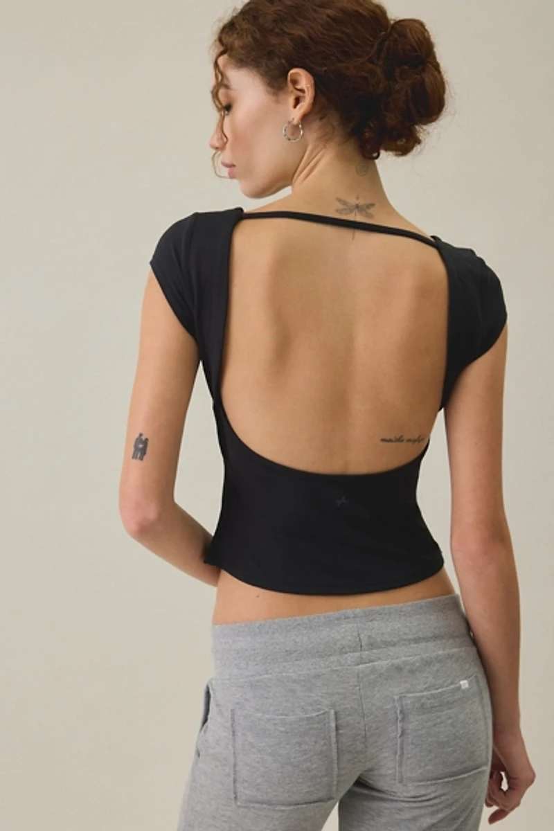 Out From Under Saturday Sculpt Open-Back Tee