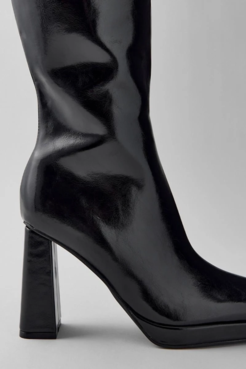 Azalea Wang Chapell Black Patent Boots