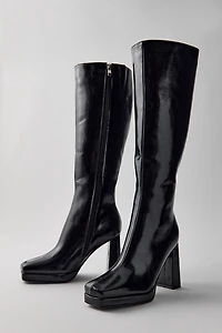 Azalea Wang Chapell Black Patent Boots