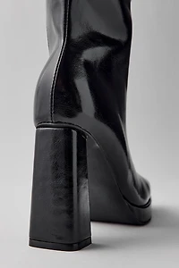 Azalea Wang Chapell Black Patent Boots