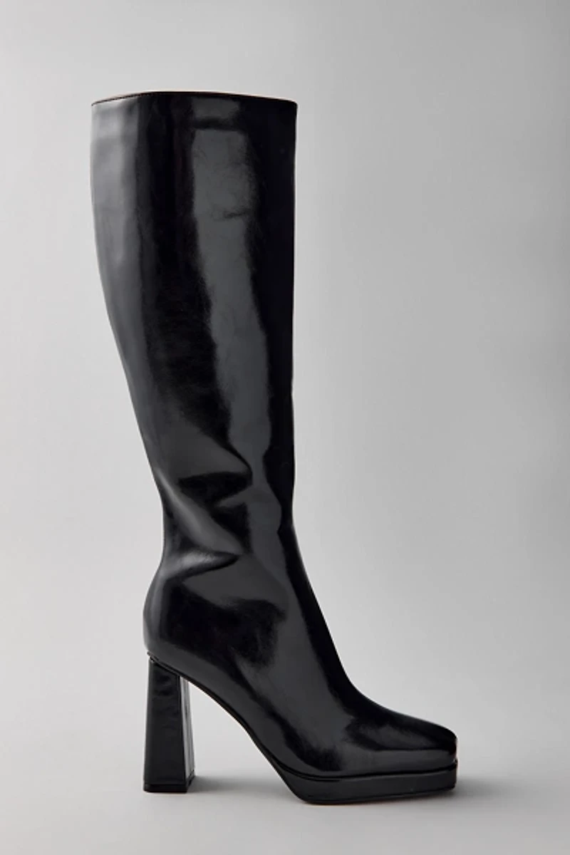 Azalea Wang Chapell Black Patent Boots