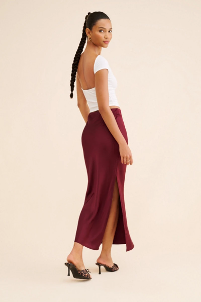 Glamorous Satin Slip Maxi Skirt
