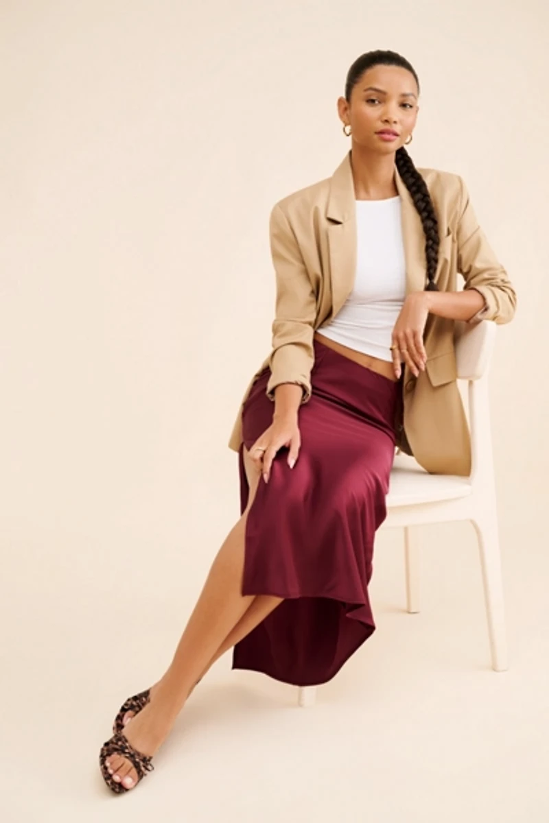 Glamorous Satin Slip Maxi Skirt