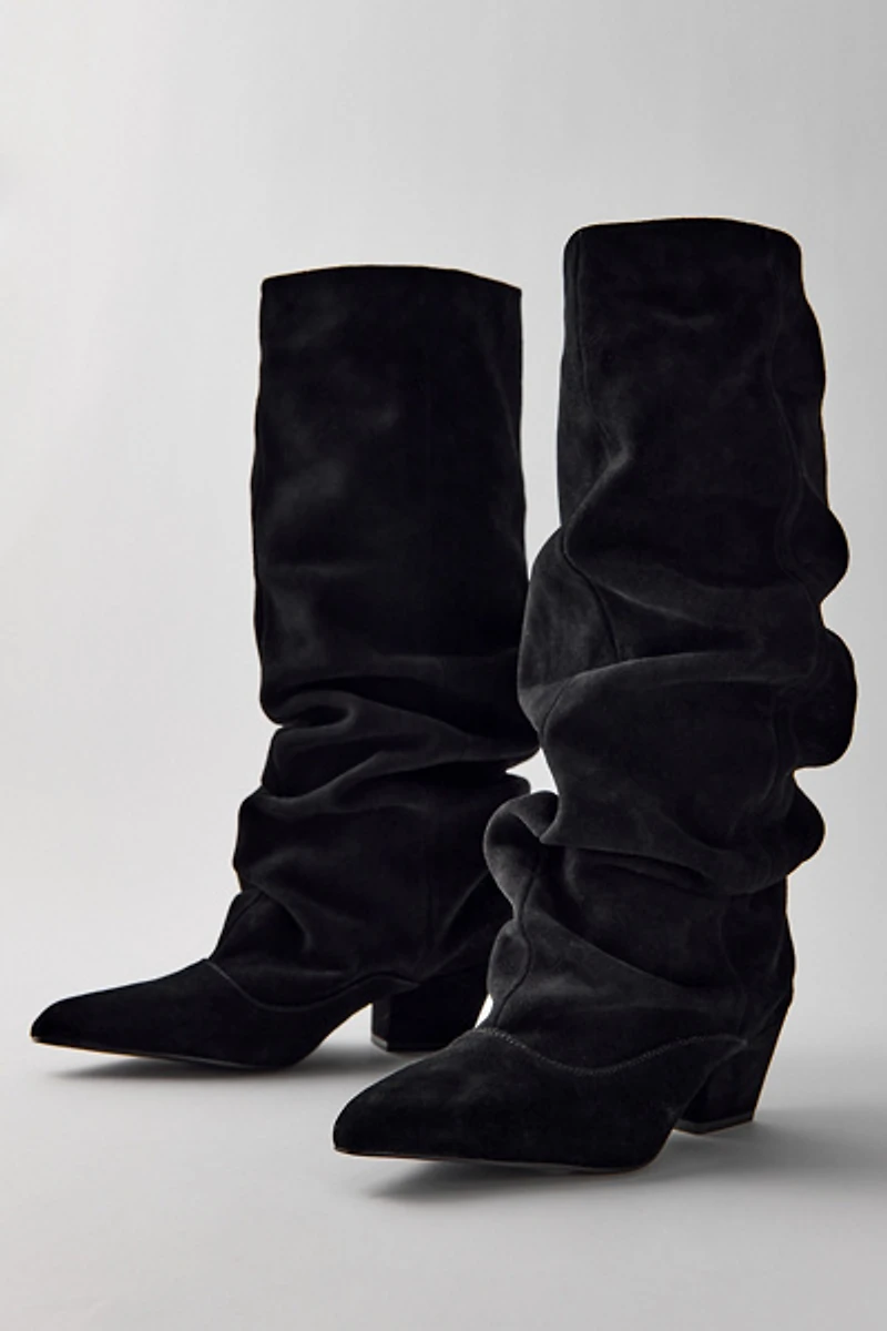 Azalea Wang Francoise Suede Slouch Boots