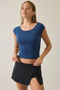 Out From Under Saturday Sculpt Slit Mini Skort