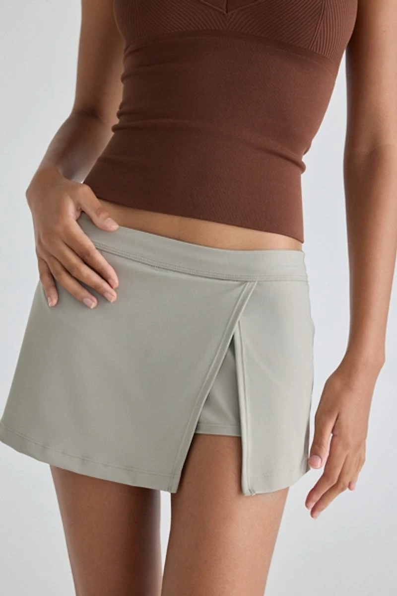 Out From Under Saturday Sculpt Slit Mini Skort