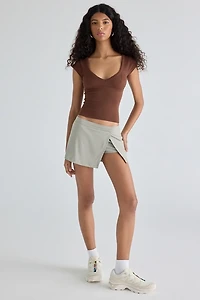 Out From Under Saturday Sculpt Slit Mini Skort
