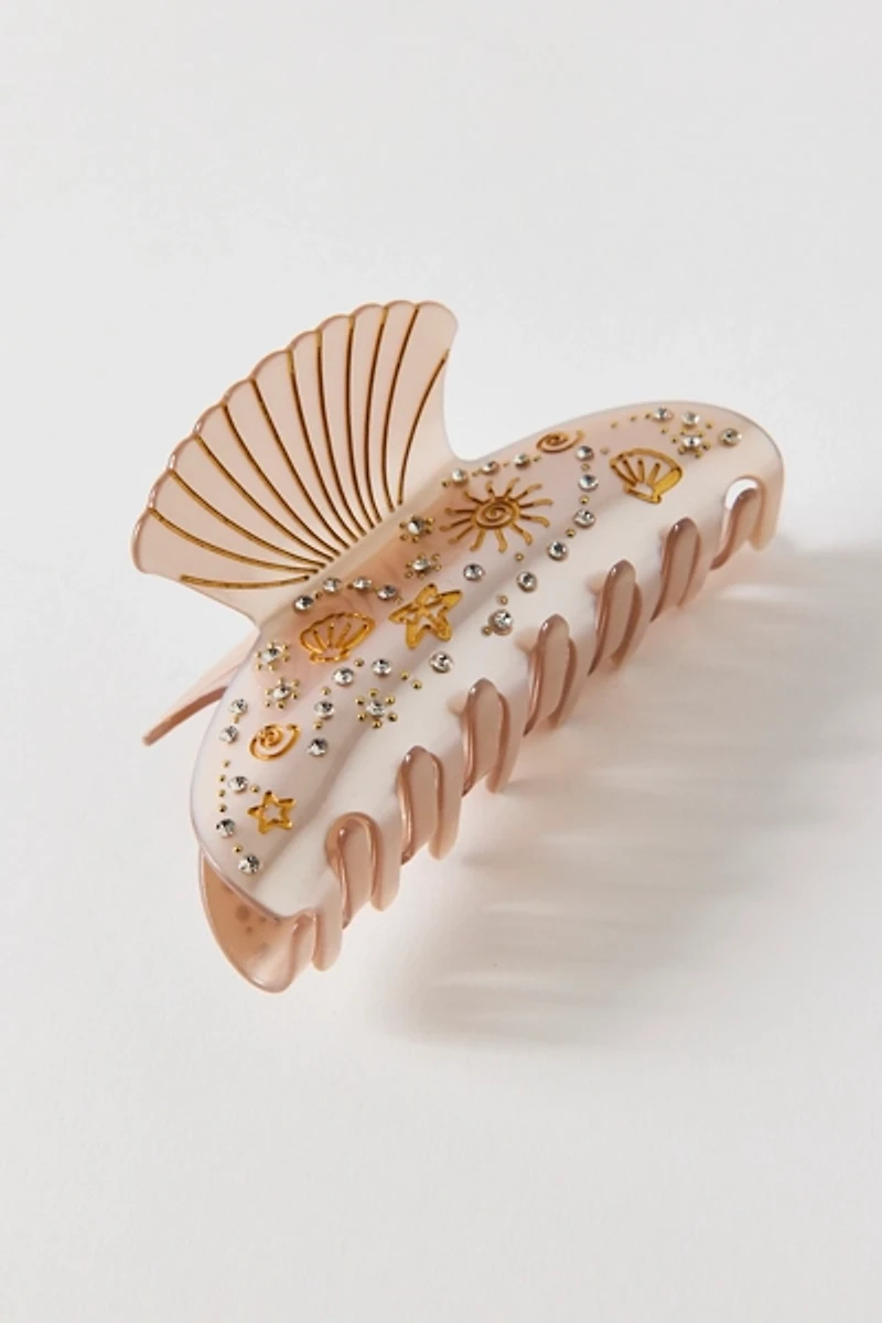 Champagne Shell Claw Clip