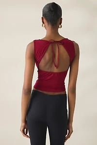 Motel Imrie Open-Back Cowl Neck Tank Top
