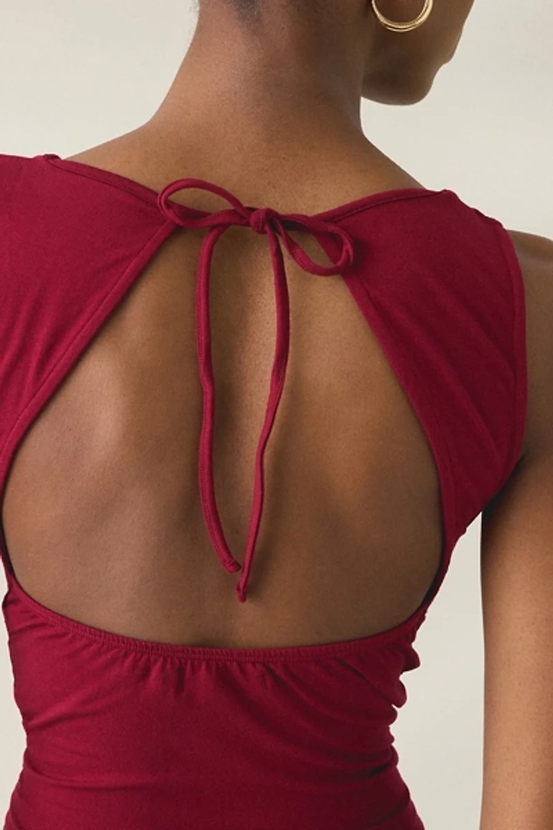 Motel Imrie Open-Back Cowl Neck Tank Top