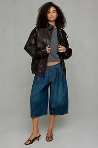 Azalea Wang UO Exclusive Narelle Oversized Faux Leather Bomber Jacket