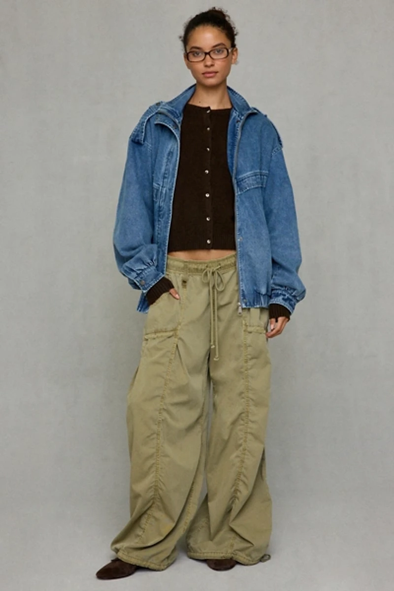 Azalea Wang UO Exclusive Narelle Oversized Denim Bomber Jacket