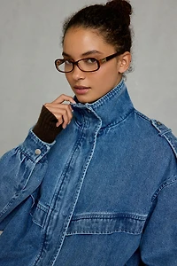 Azalea Wang UO Exclusive Narelle Oversized Denim Bomber Jacket