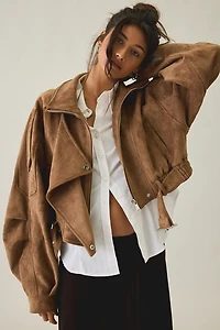 Azalea Wang Papoose Faux Leather Moto Jacket