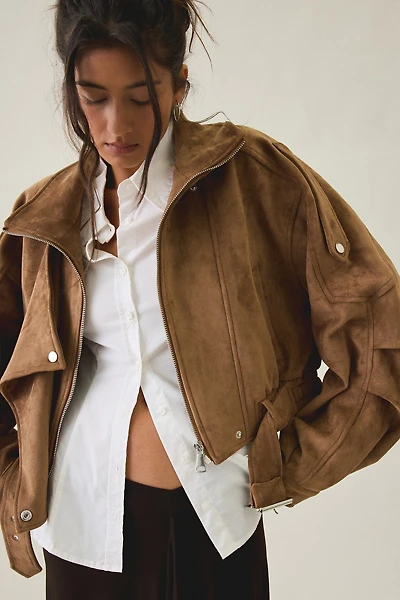 Azalea Wang Papoose Faux Leather Moto Jacket
