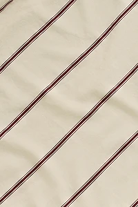 Hommey Reversible Striped Cotton Sateen Duvet Cover