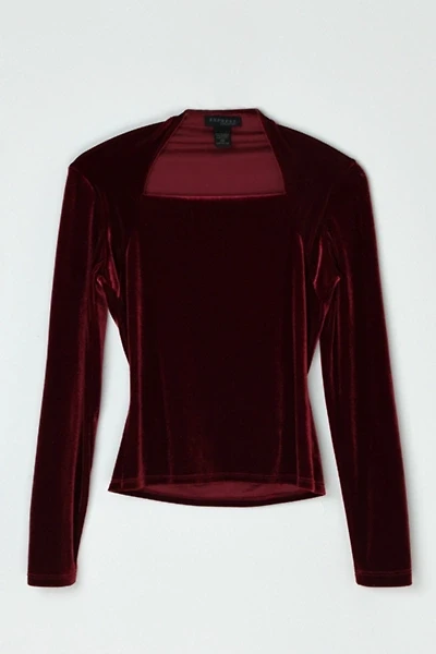 Vintage Y2k Dark Red Velvet Top