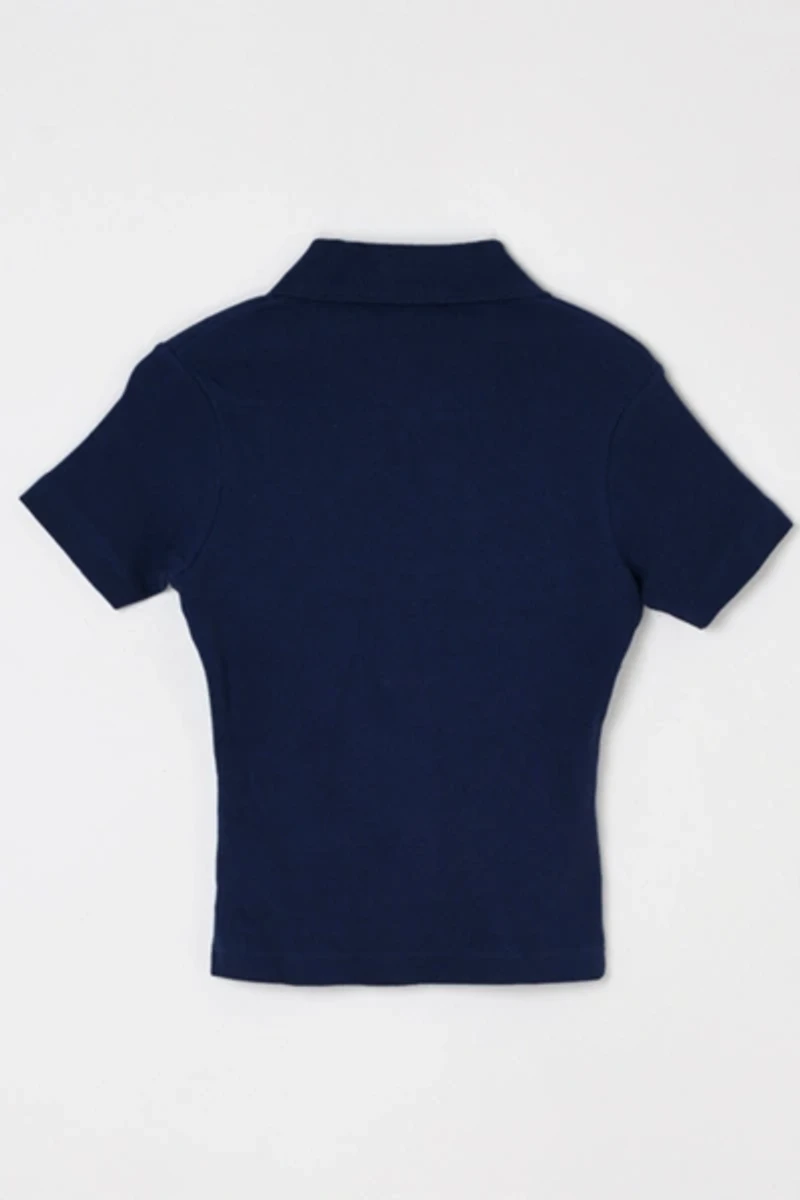 Vintage Y2k Dark Blue Buttoned Top