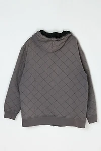 Vintage Y2k Quilted Zip-Up Graphic Hoodie