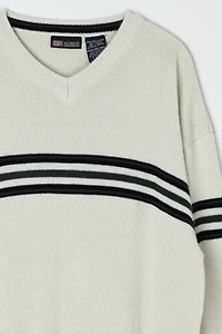 Vintage Y2k Striped V-Neck Sweater