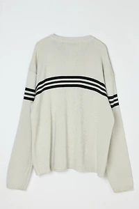 Vintage Y2k Striped V-Neck Sweater