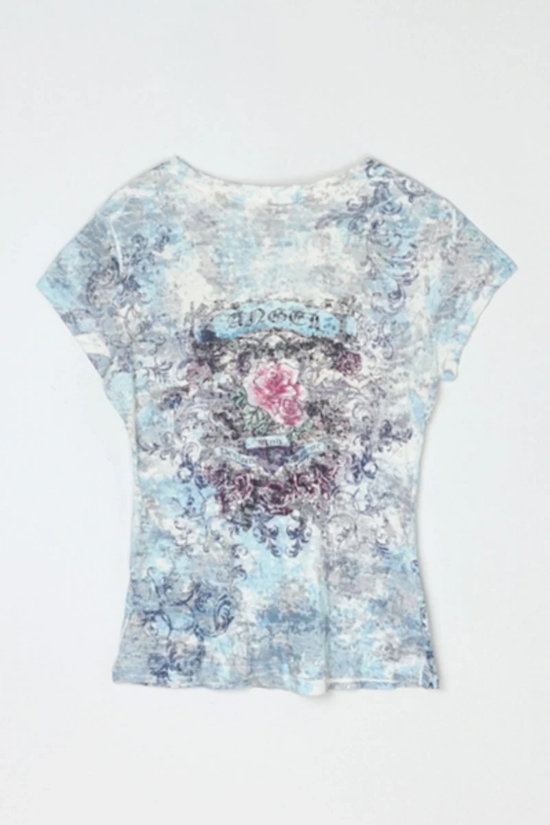 Vintage Y2k Burnout Graphic Tee